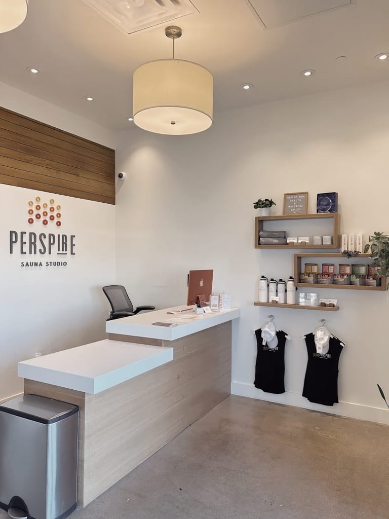 Interior view of Perspire Sauna Studio