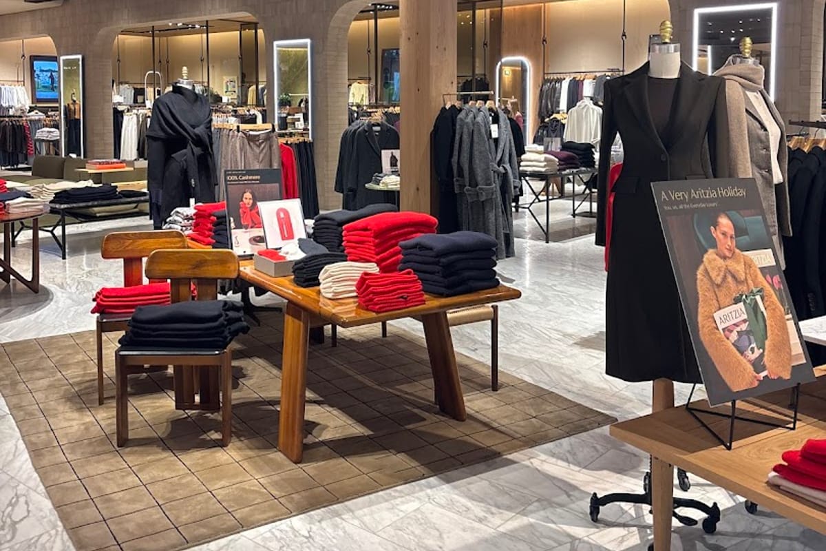 Interior view of Aritzia