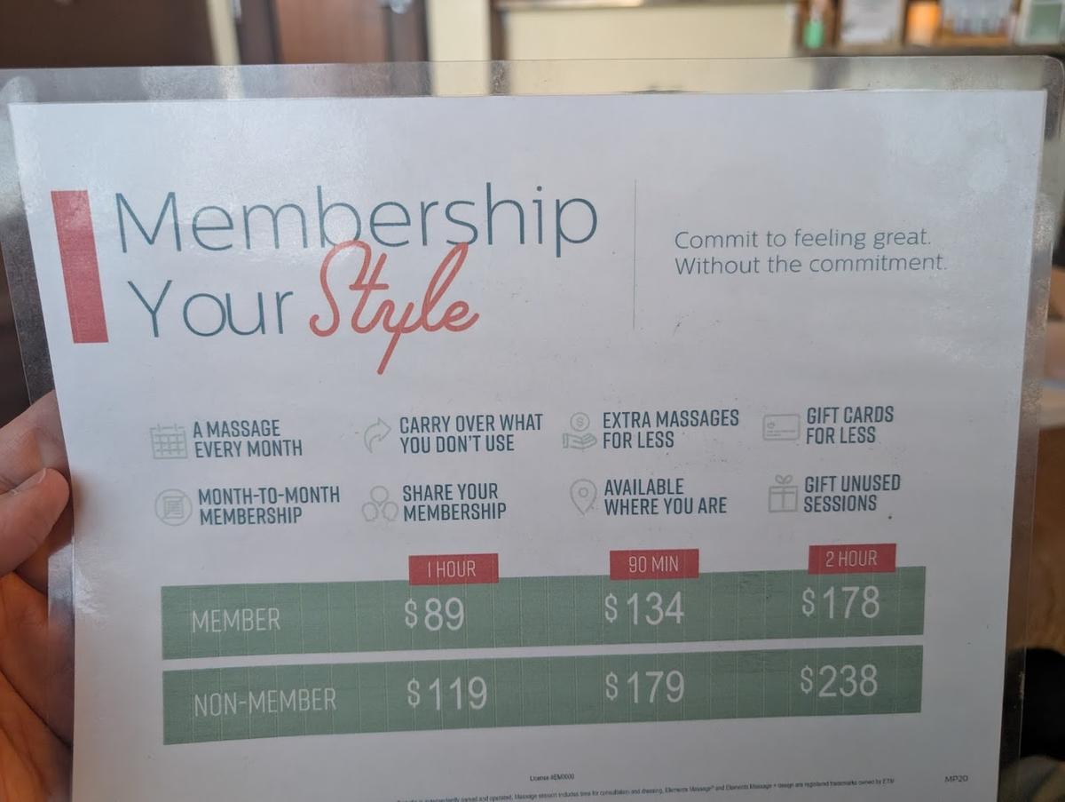 Elements Massage spa in Parker, Colorado