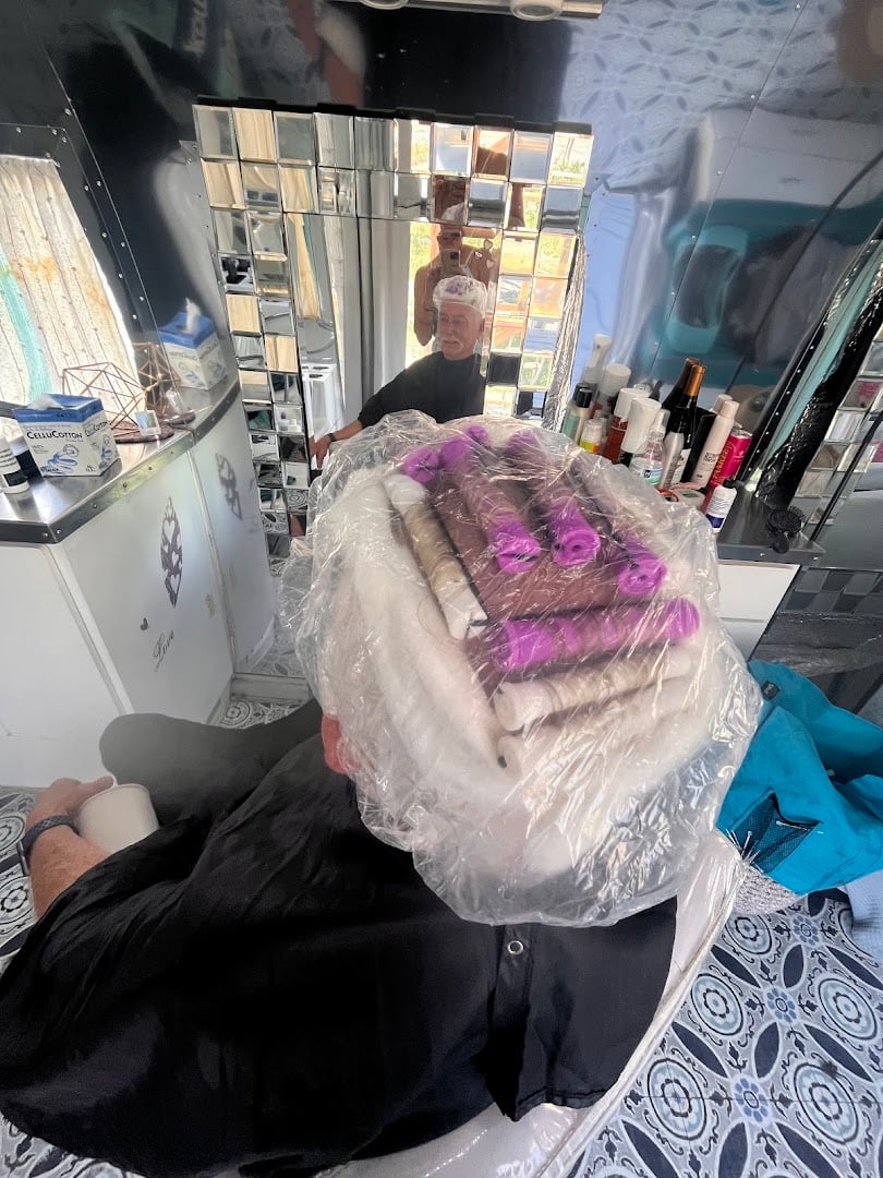 Interior view of Hair and There Mobile Salon