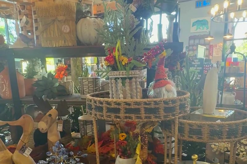 Fall décor and gift displays inside Goods & Grace on Mainstreet in Parker, Colorado