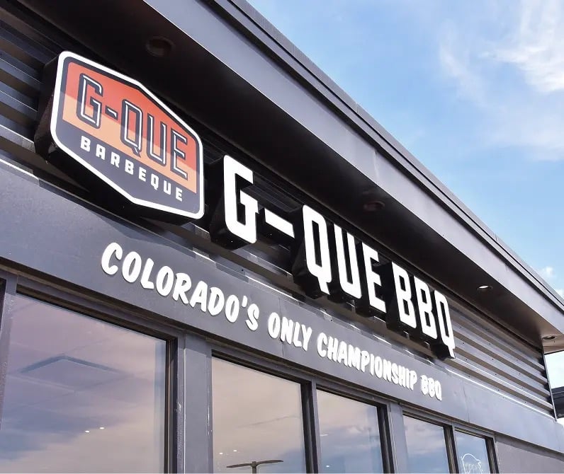 Interior view of GQue BBQ Lone Tree