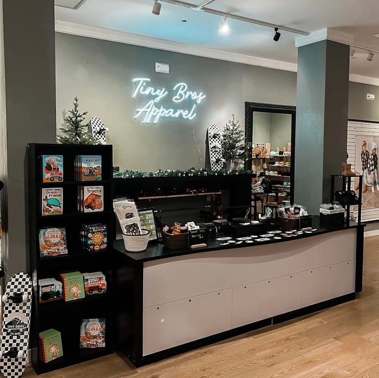 Interior view of Tiny Bros Apparel