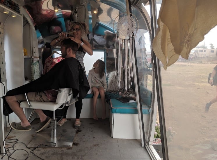 Hair and There Mobile Salon dining area