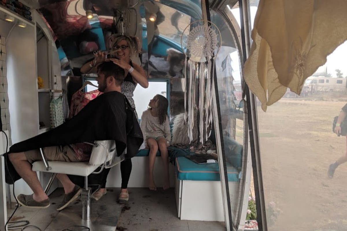 Hair and There Mobile Salon dining area