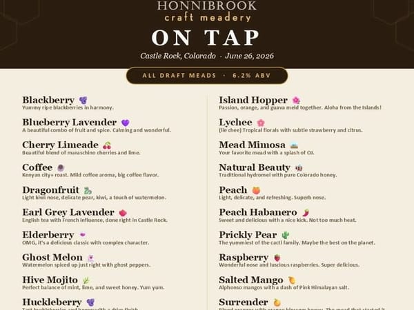 Honnibrook Craft Meadery bar in Castle Rock, Colorado