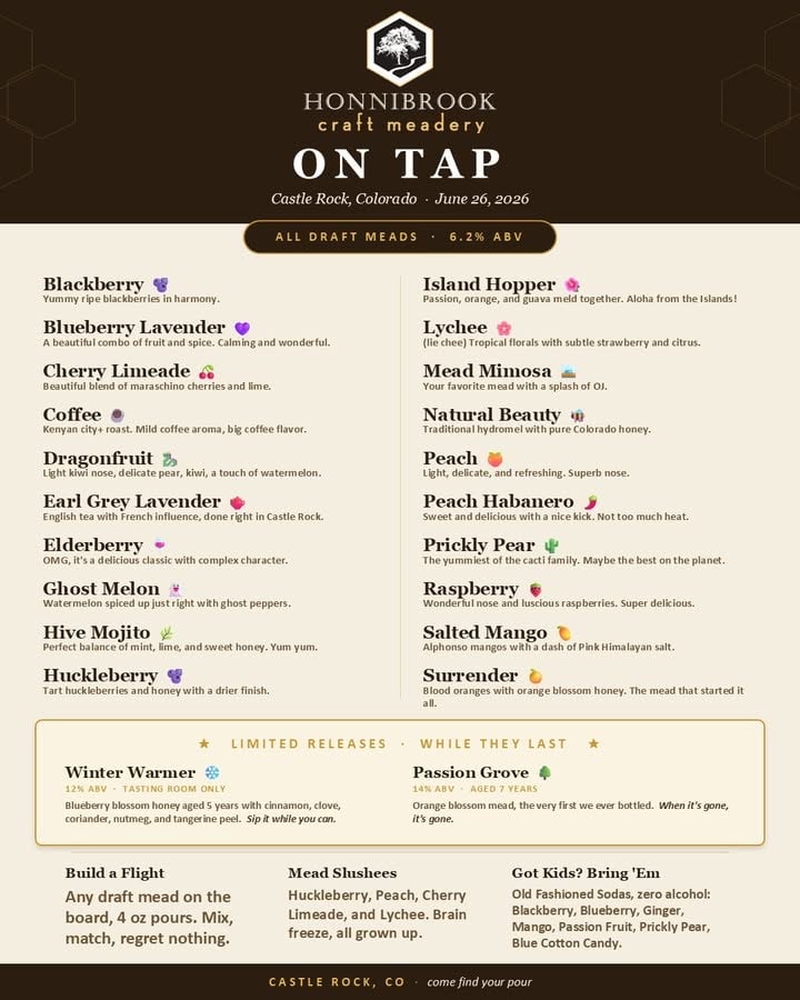 Honnibrook Craft Meadery atmosphere and seating