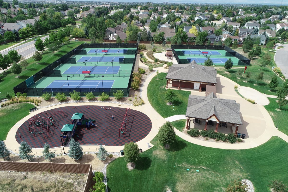 Interior view of Lone Tree Tennis Center and Park
