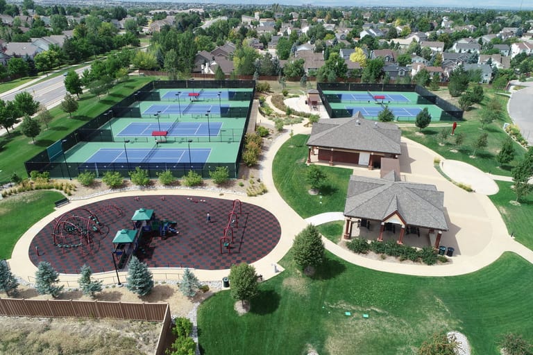 Interior view of Lone Tree Tennis Center and Park