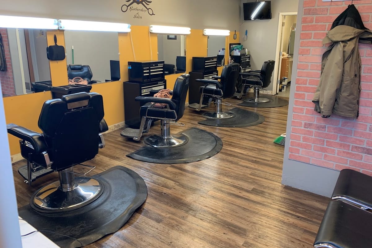 Interior view of Jordans barber shop & Salon