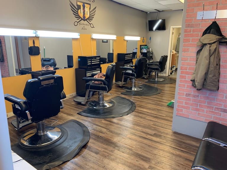 Interior view of Jordans barber shop & Salon