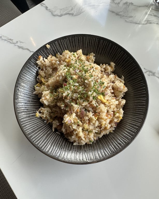 Salmon fried rice at Izumi Sushi in downtown Castle Rock