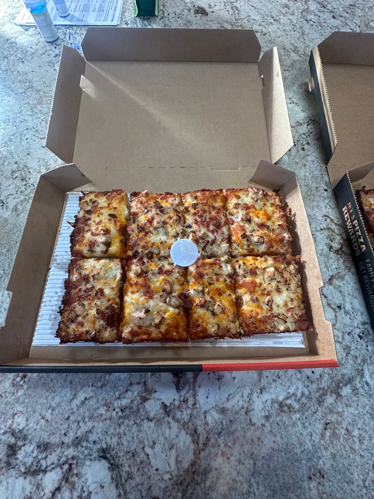 Jet's Pizza Detroit-style Chicken Bacon Ranch square pizza at the Castle Rock location