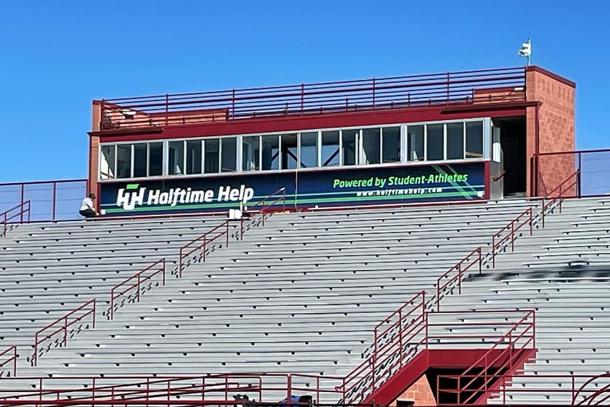 Halftime Help Stadium exterior entrance