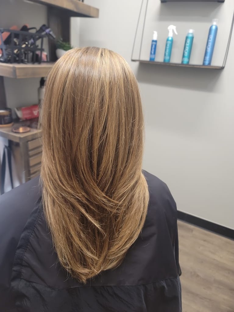 Hair by Julie B. In Sola Salon Studios dining area