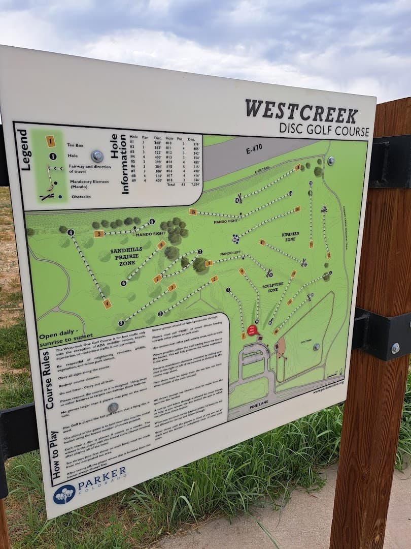 Westcreek Disc Golf Course park in Parker, Colorado