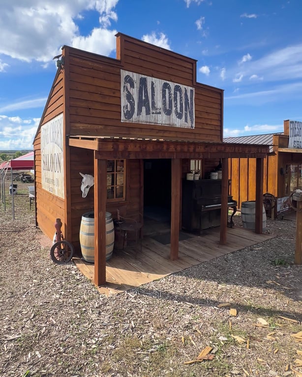 The Lone Creek Saloon on the farm's western Main Street