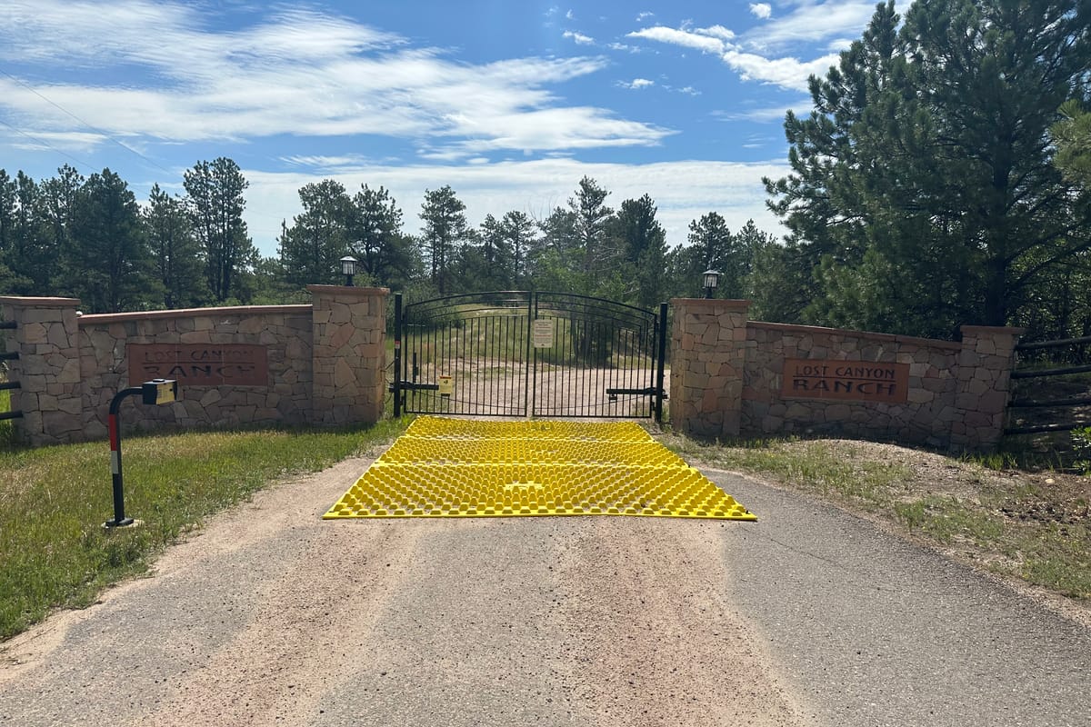 The closed gate at Lost Canyon Ranch before the open space opened to the public