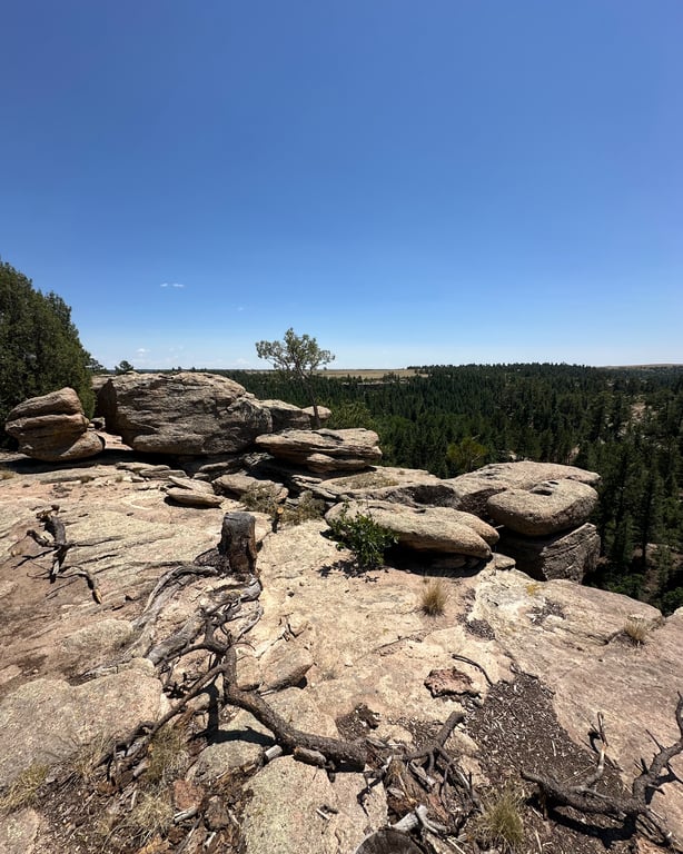 The high, open, rocky ground near the Golden Eagle area at Lost Canyon Ranch Open Space, Castle Rock