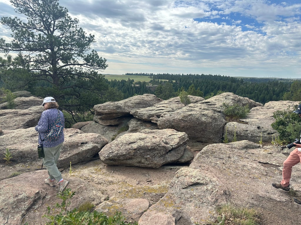 Hoodoo and caprock rock formations at Lost Canyon Ranch Open Space in Castle Rock