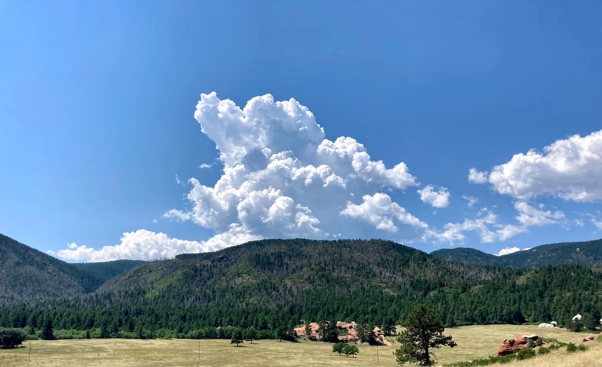 Sandstone Ranch Open Space Trail park in Larkspur, Colorado