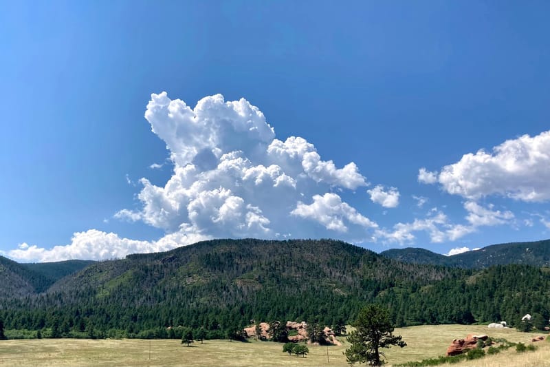 Sandstone Ranch Open Space Trail park in Larkspur, Colorado