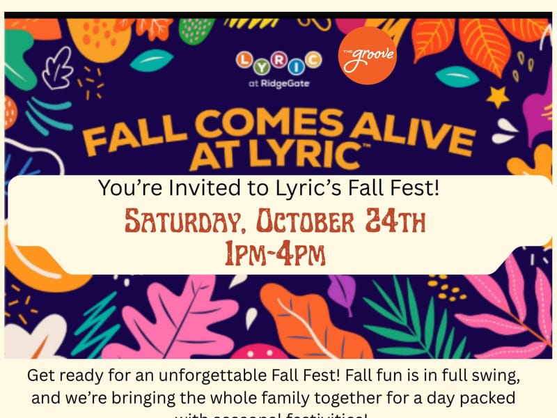 Fall Comes Alive at Lyric: Lyric's Fall Fest at The Groove at Lyric
