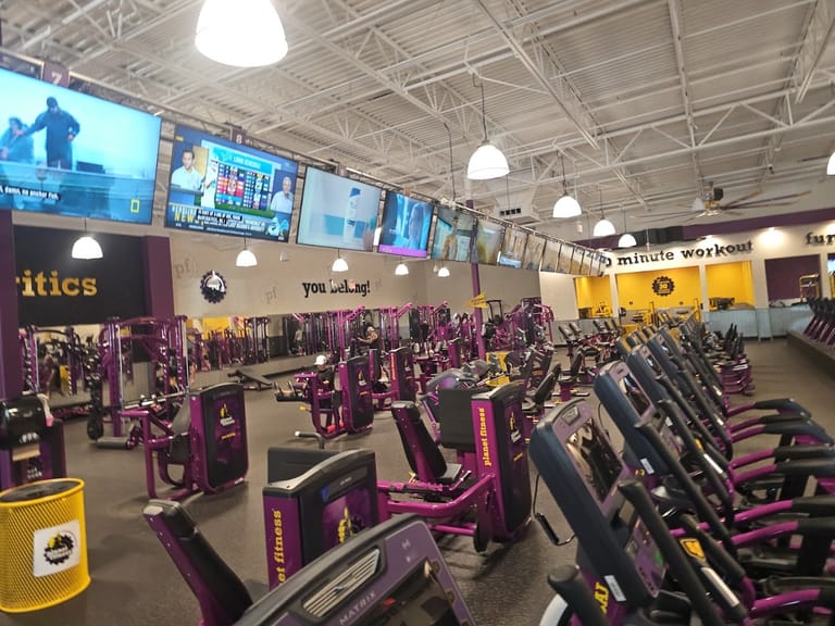 Interior view of Planet Fitness