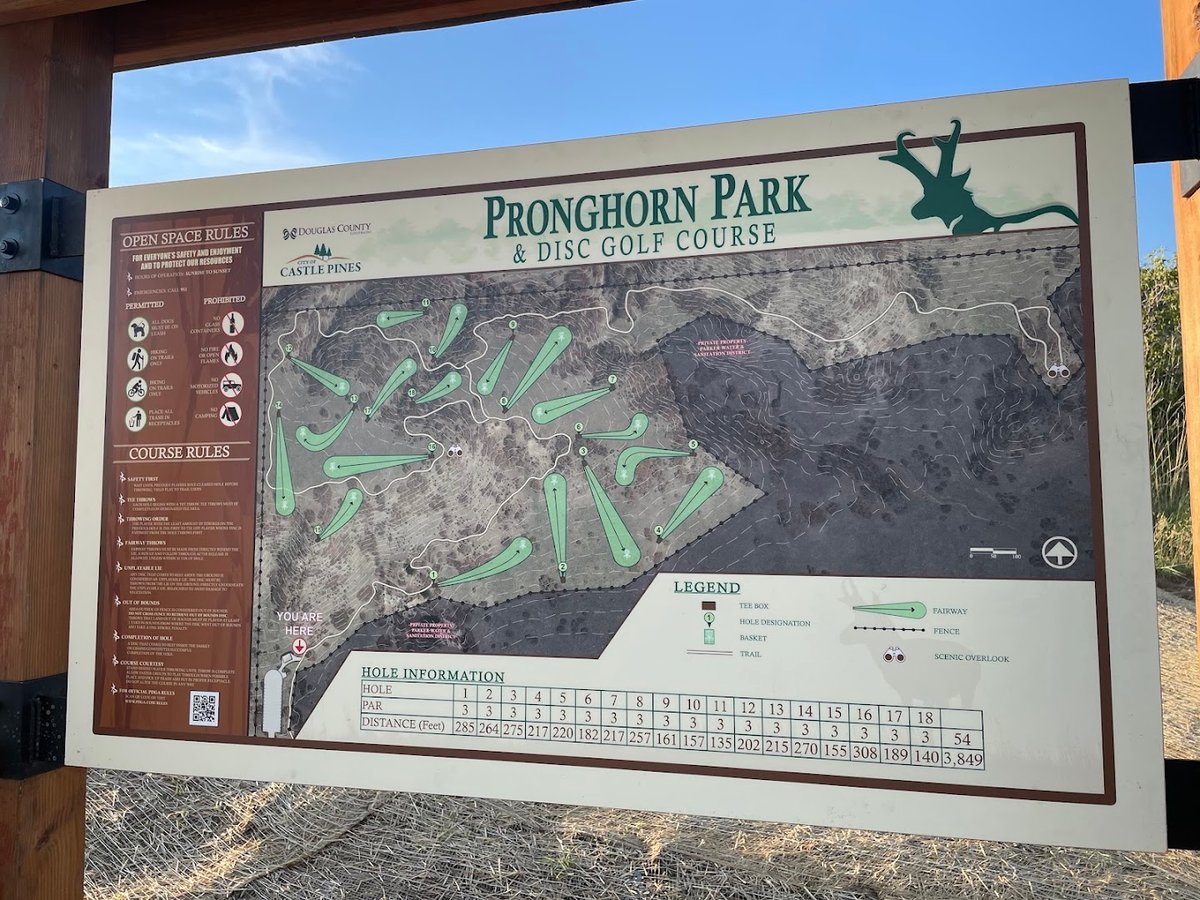 Pronghorn Park and Disc Golf Course exterior entrance