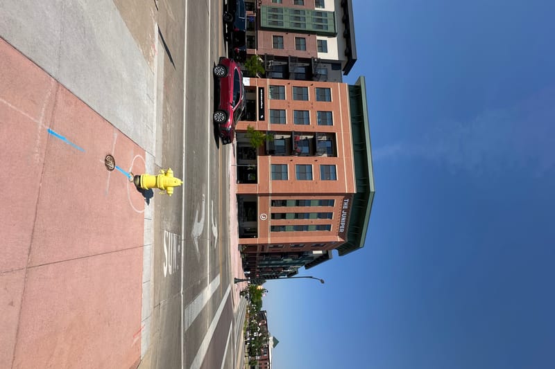 The Juniper building on Mainstreet in downtown Parker — future home of Nova Glow Studio