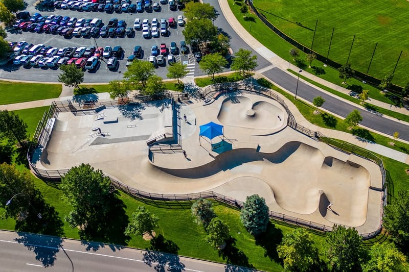 Redstone Skate Park park in Highlands Ranch, Colorado