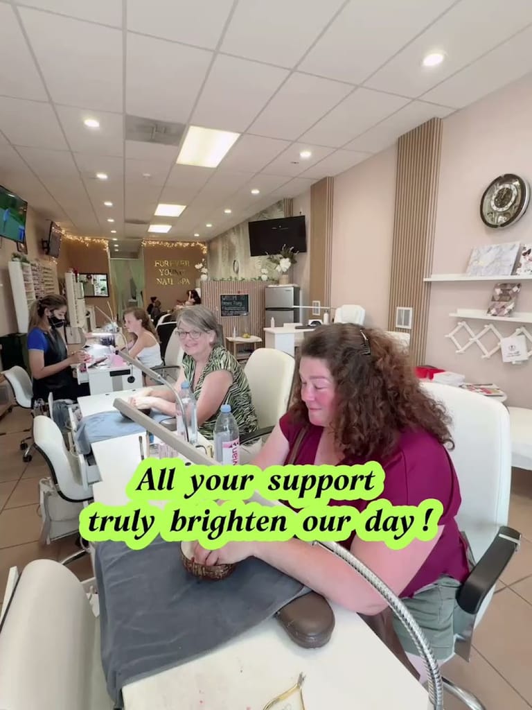 Interior view of Forever Young Nail Spa