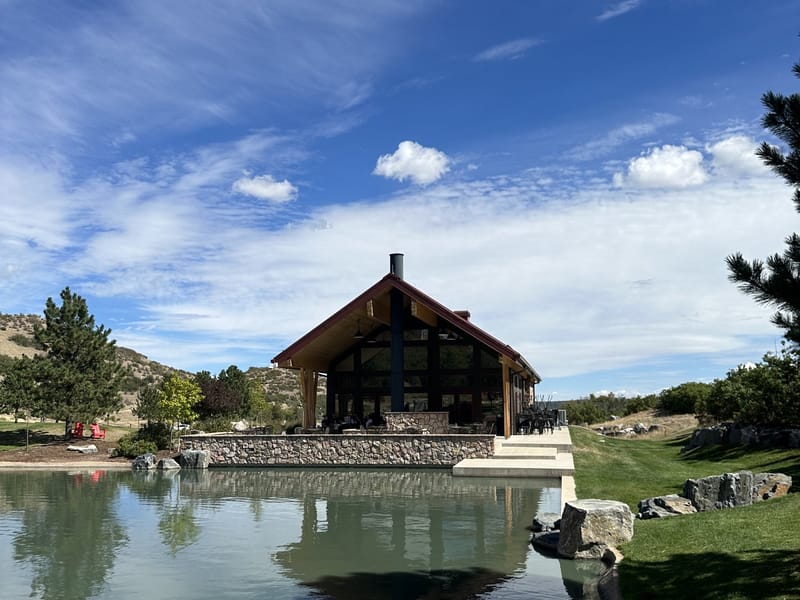 The Millhouse across the pond at Miller Park in Castle Rock