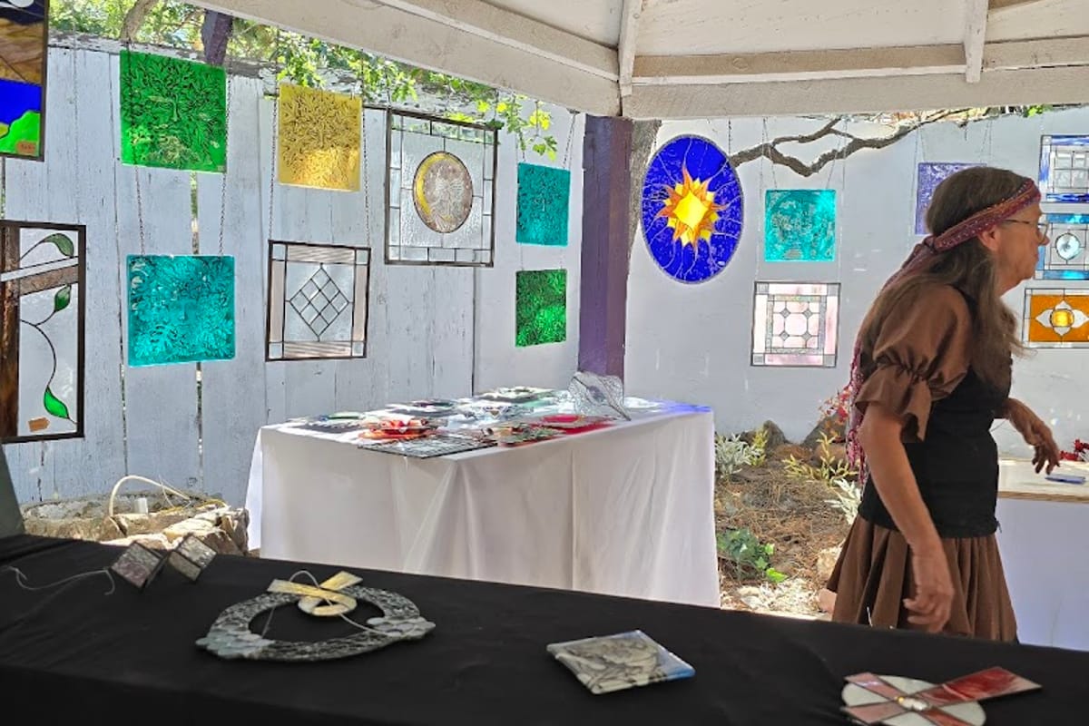 Interior view of Dragons Lair Glass arts