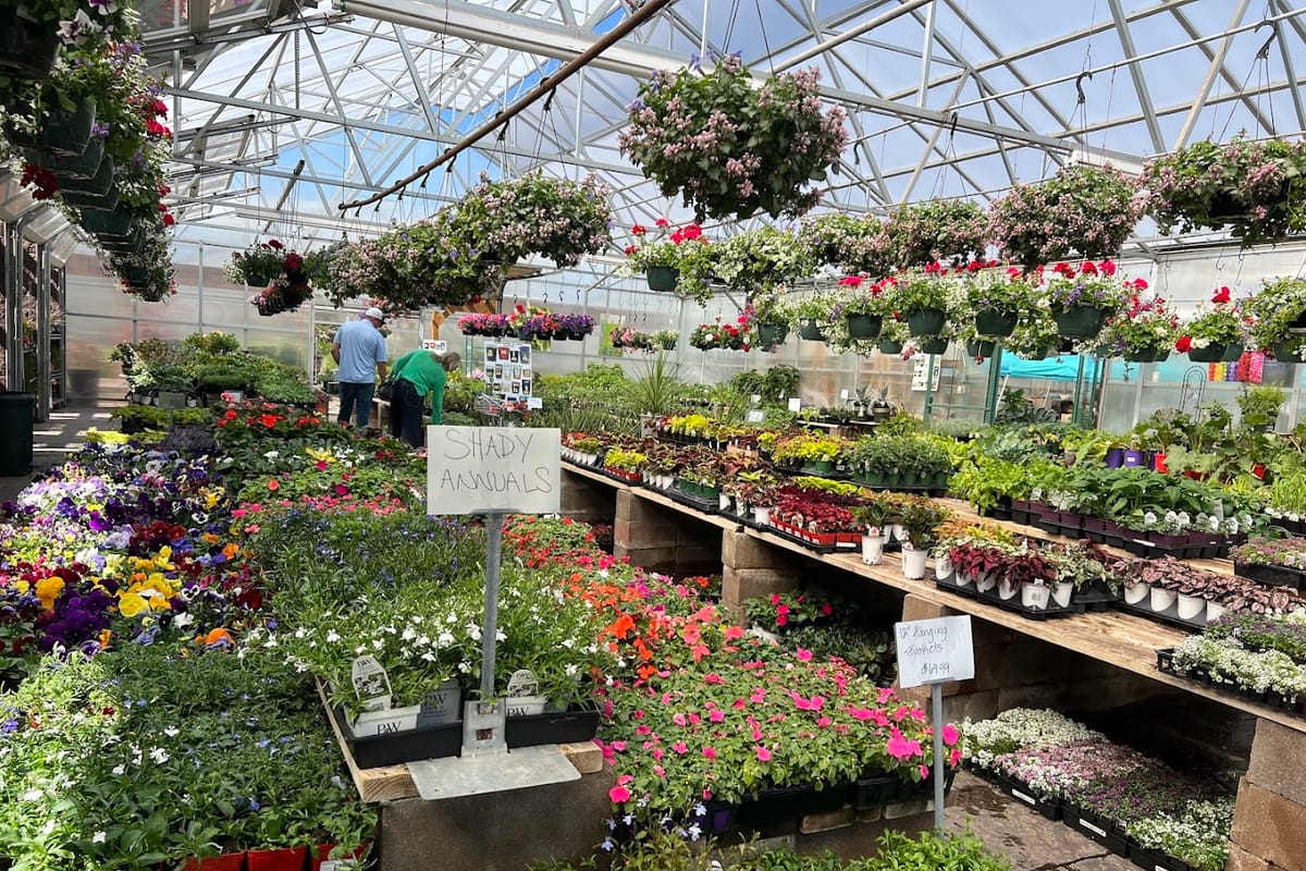 The Gardens Garden Center atmosphere and seating