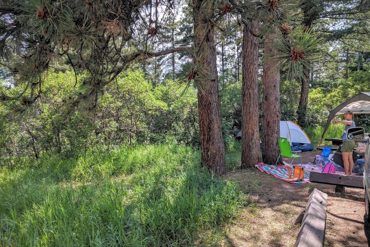 Indian Creek Campground atmosphere and seating