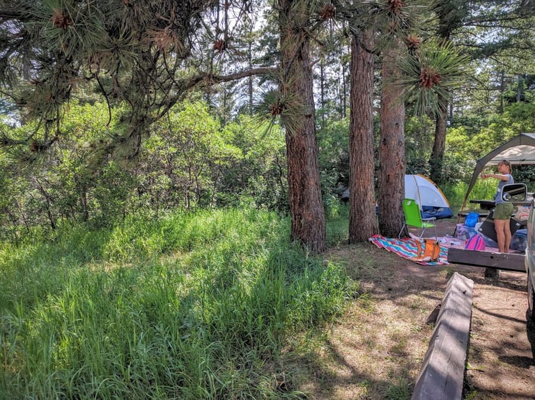Indian Creek Campground atmosphere and seating