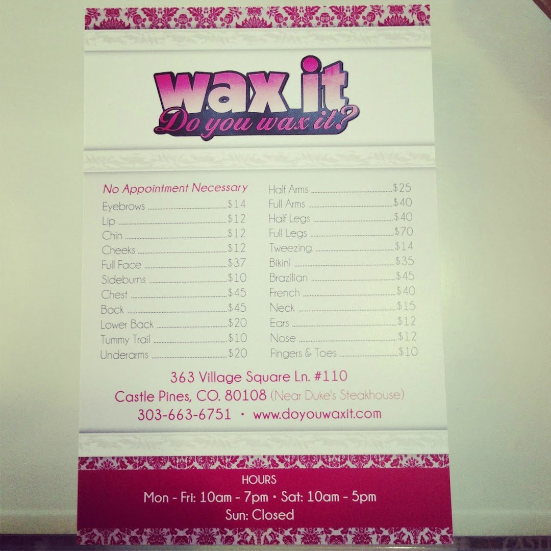 Wax It Salon featured offerings
