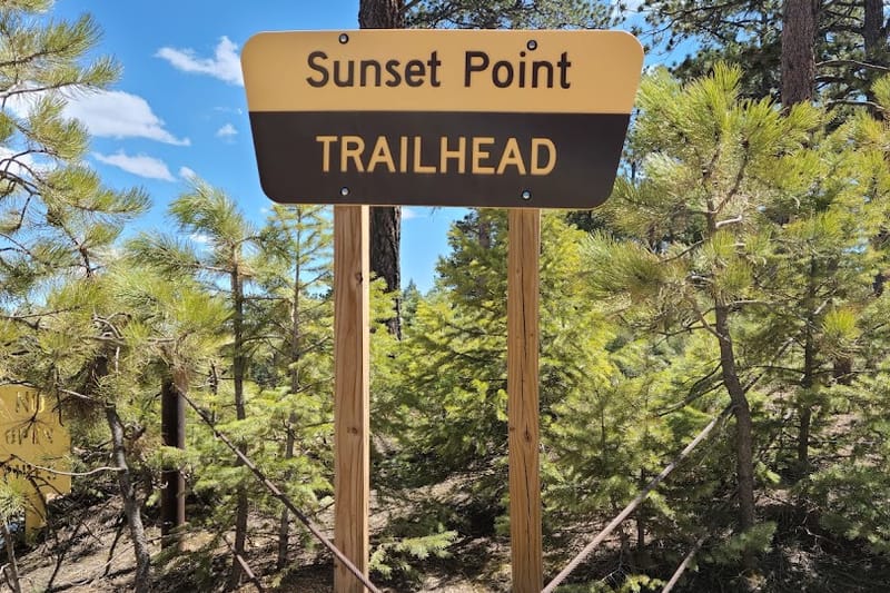 Sunset Point Trailhead park in Deckers, Colorado