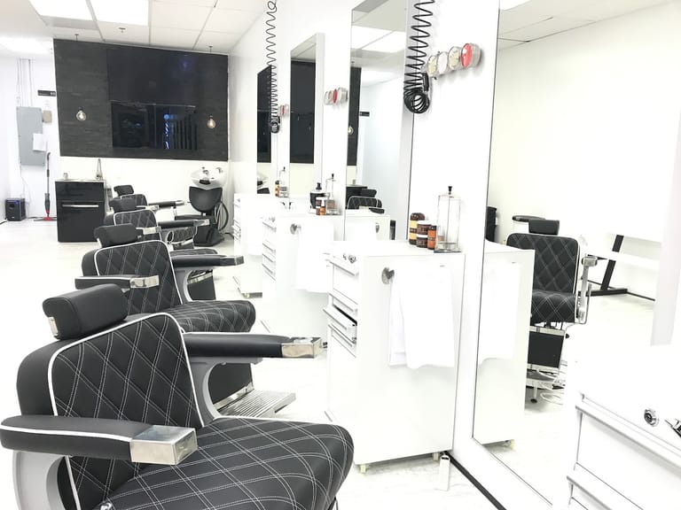 Interior view of Hair Genius Barbershop