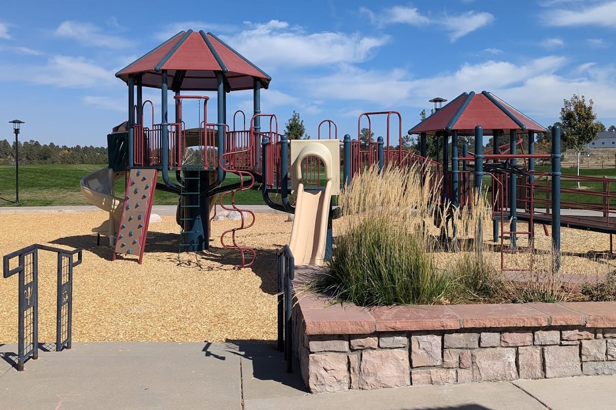 Bayou Gulch Playground atmosphere and seating