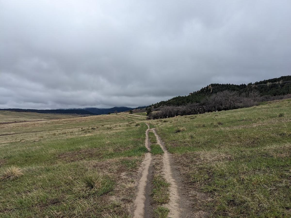 Spruce Meadows Open Space Trailhead park in Larkspur, Colorado