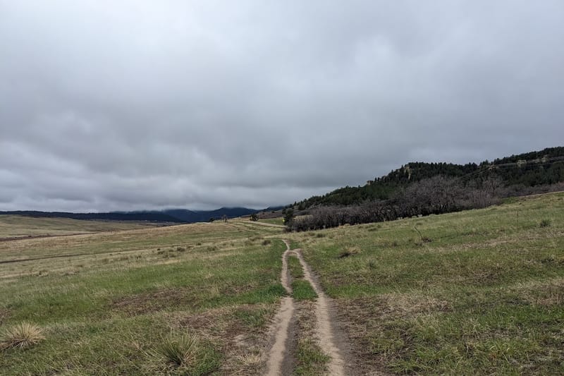 Spruce Meadows Open Space Trailhead park in Larkspur, Colorado