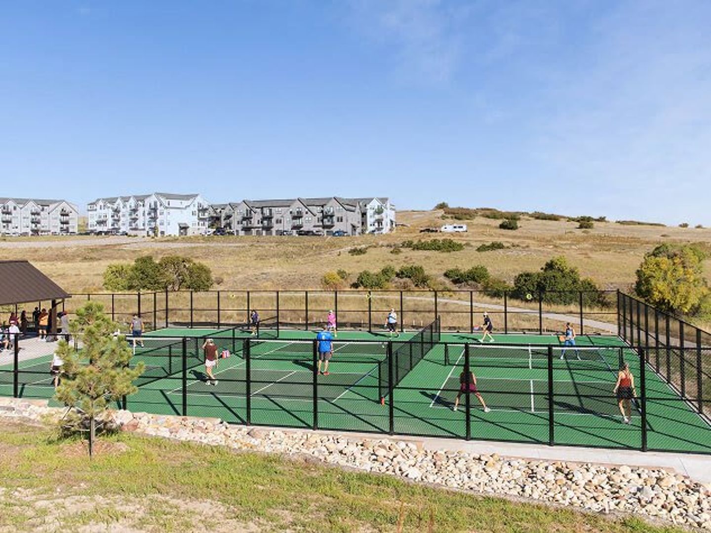 Pickleball courts at The Canyons in Castle Pines