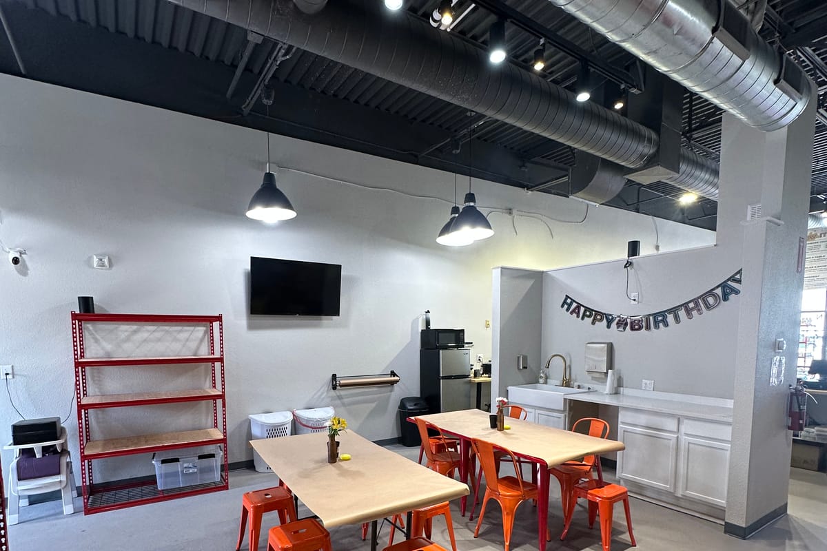 Party and event room at The Hot Spot Studios in Castle Rock