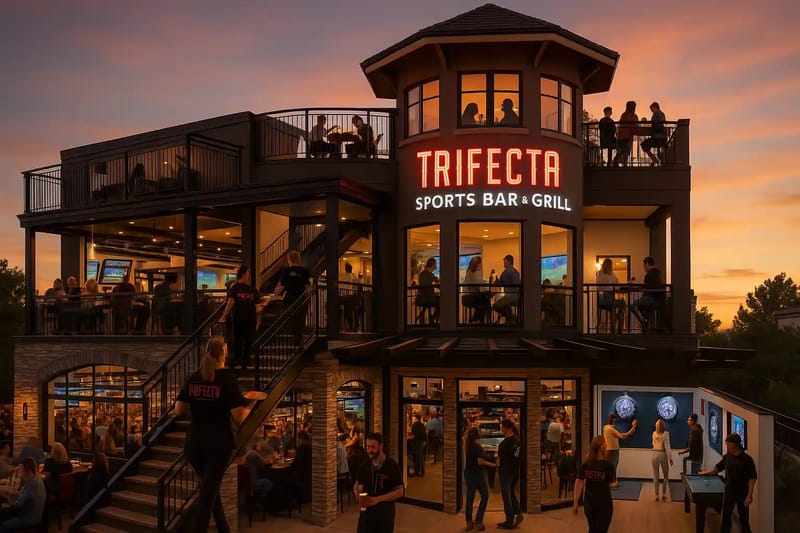Trifecta Sports Bar & Grill bar in Castle Rock, Colorado