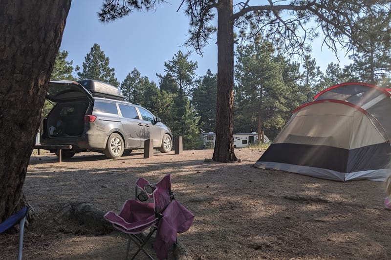 Flat Rocks Campground park in Sedalia, Colorado