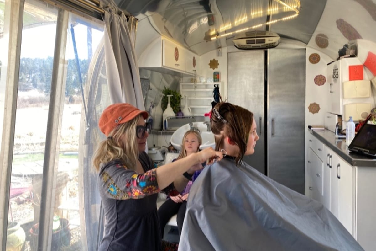 Hair and There Mobile Salon atmosphere and seating