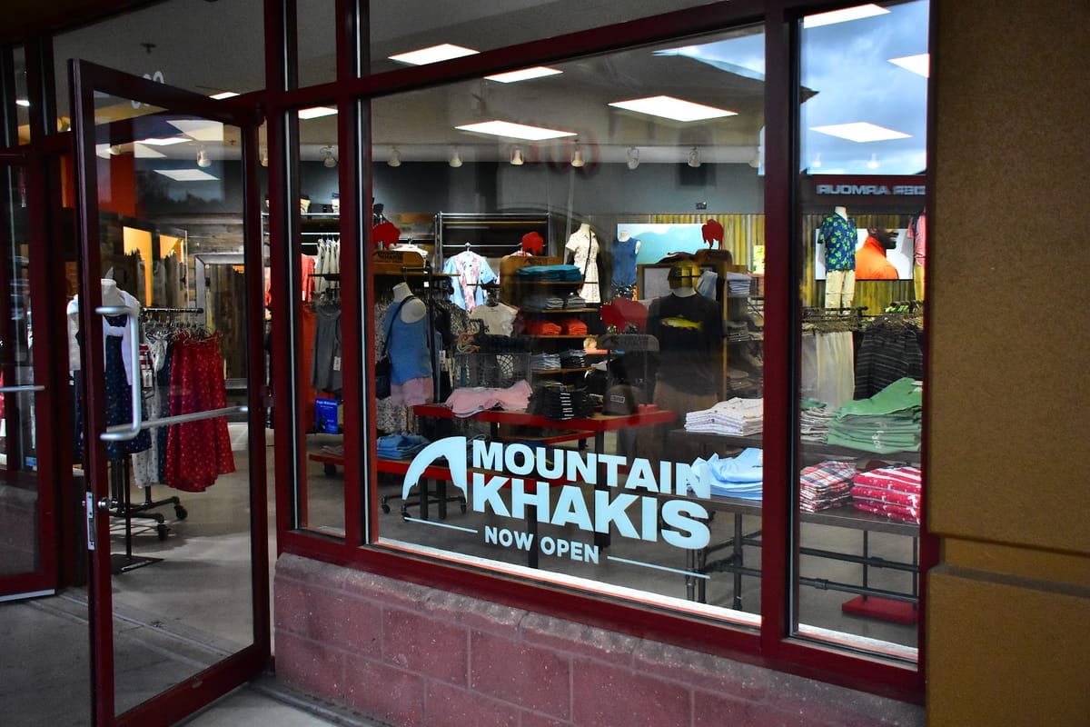 Interior view of Mountain Khakis Castle Rock