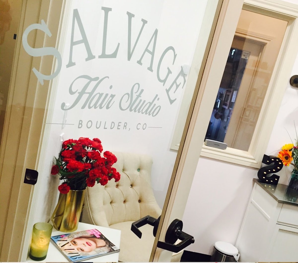 Interior view of Salvage Hair Studio